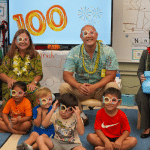 Lieutenant Governor Luke and adults with children in preschool classroom